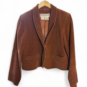 Vintage Christian Aujard Paris Cropped Corduroy Jacket Brown Size Medium